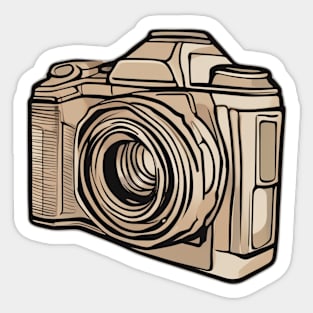 Vintage Camera Line Art Design No. 864 Sticker